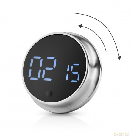 Eva Solo - Magnetic timer - Brushed steel - H2,7x9 cm
