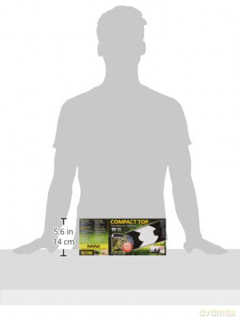 Exoterra - RAMP EXOTERRA Compact Top for 1 bulb - 30 x 15 x 9 cm