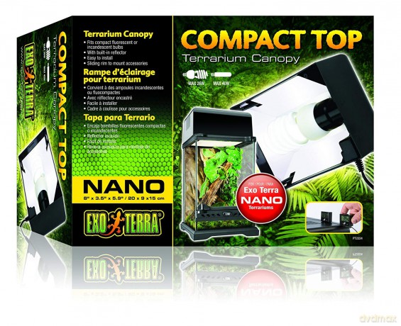 Exoterra - RAMP EXOTERRA Compact Top for 1 bulb Nano - 20 x 15 x 9 cm