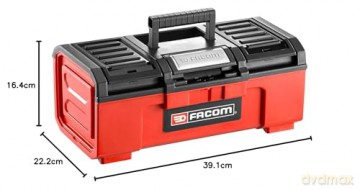 Facom BP.C16NPB Tool Case - Compact, Durable Plastic Storage Box (Black/Red)
