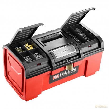 Facom BP.C16NPB Tool Case - Compact, Durable Plastic Storage Box (Black/Red)