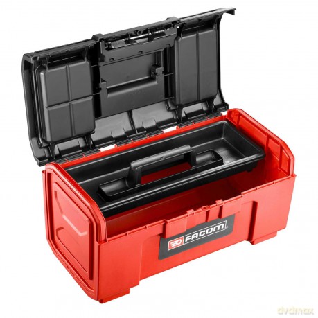 Facom BP.C16NPB Tool Case - Compact, Durable Plastic Storage Box (Black/Red)