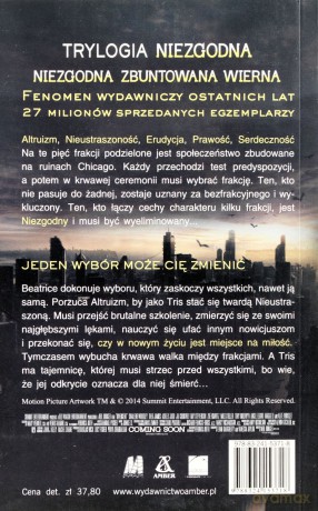 Niezgodna (OKŁADKA Filmowa) - Veronica Roth [KSIĄŻKA]
