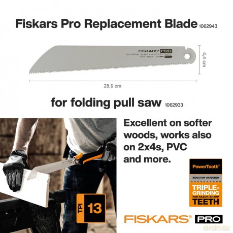 Fiskars - Replacement blade pull saw - 25cm