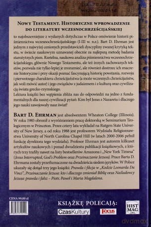 Nowy Testament Historyczne Wprowadzenie Do Literatury Wczesnochrześcijańskiej TW - Bart D. Ehrman [KSIĄŻKA]