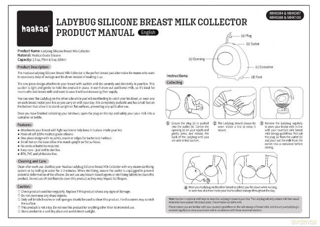 Haakaa - Ladybug Silicone Breast Milk Collector
