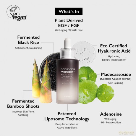Haruharu Wonder - Black Rice Botanical 2GF Ampoule - 30 ml