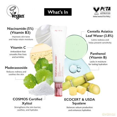 Haruharu Wonder - Centella 5% Niacinamide Radiance Gel Cream - 40 ml