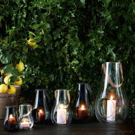 Holmegaard - DWL Lantern 29 cm - Smoked Glass