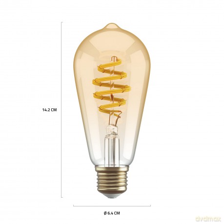 Hombli - Smart Bulb ST64 CCT Filament (E27), Amber
