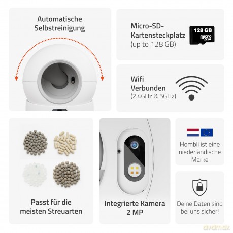 Hombli - Smart Cat Litter Box - with camera
