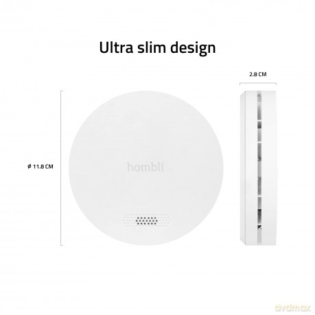 Hombli - Smart Smoke Detector Promo Pack 2+1, White