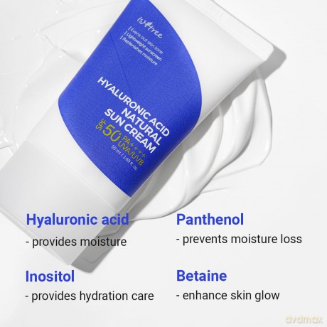 Isntree - Hyaluronic Acid Natural Sun Cream - SPF50+ PA++++ - 50 ml