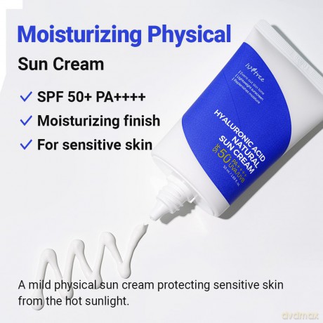 Isntree - Hyaluronic Acid Natural Sun Cream - SPF50+ PA++++ - 50 ml