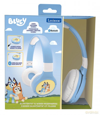 Lexibook - 2 in 1 Bluetooth Headphones - Bluey