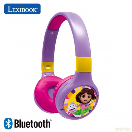 Lexibook - 2 in 1 foldable Dora Headphones (HPBT010DOR)