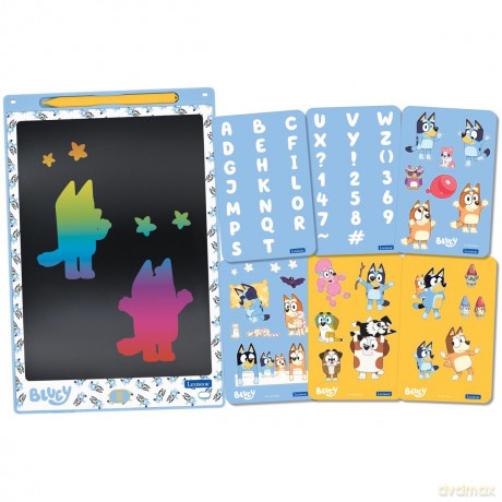Lexibook - Bluey 11'' multicolor learning drawing E-ink tablet with stencils (CRT10BY)
