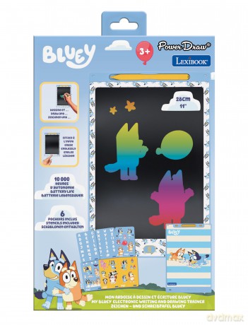 Lexibook - Bluey 11'' multicolor learning drawing E-ink tablet with stencils (CRT10BY)