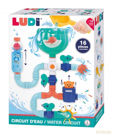 Młynek wodny z rurą LUDI - Bath toys - Water circuit (LU40085)