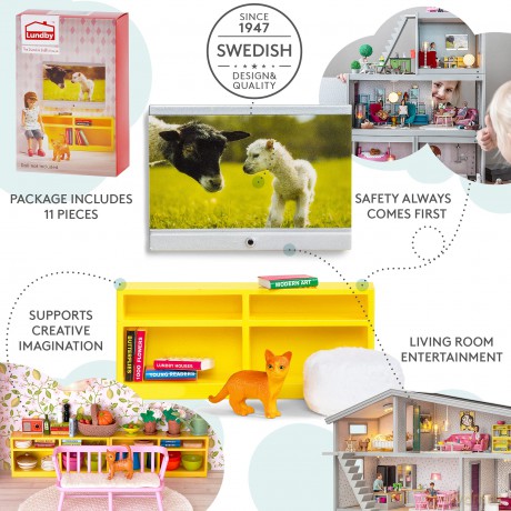 Lundby - Yellow Bookcase (18246)