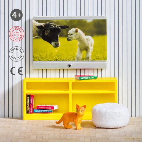Lundby - Yellow Bookcase (18246)