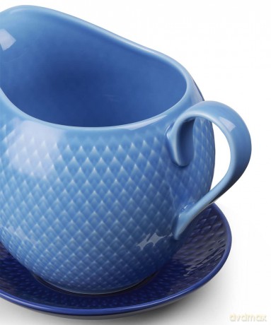Lyngby Porceln - Rhombe Color Sauce Boat 67 cl - Blue