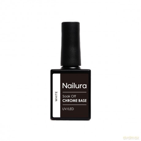 Nailura - Chrome Base White Gel - White - 10 ml
