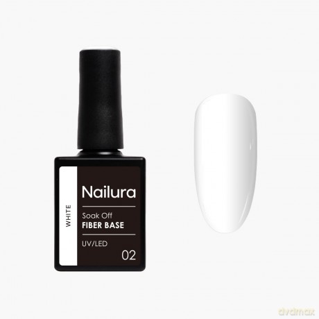 Nailura - Fiber Base - White - 10 ml
