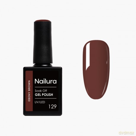 Nailura - Gel Polish 129 - Ebony Brown - 10 ml