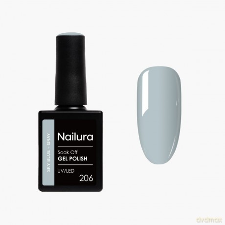 Nailura - Gel Polish 206 - Sky Blue Grey - 10 ml