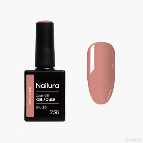 Nailura - Gel Polish 258 - Mocha Red - 10 ml