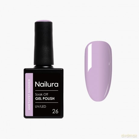 Nailura - Gel Polish 26 - Amethyst Shimmer - Amethyst Purple - 10 ml