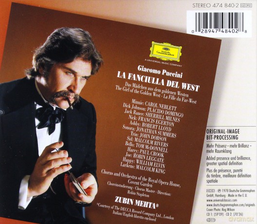 Zubin Mehta: The Originals:Puccini La Fanciulla Del W [2CD]