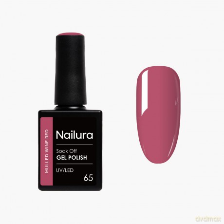 Nailura - Gel Polish 65 - Mulled Wine Red - 10 ml