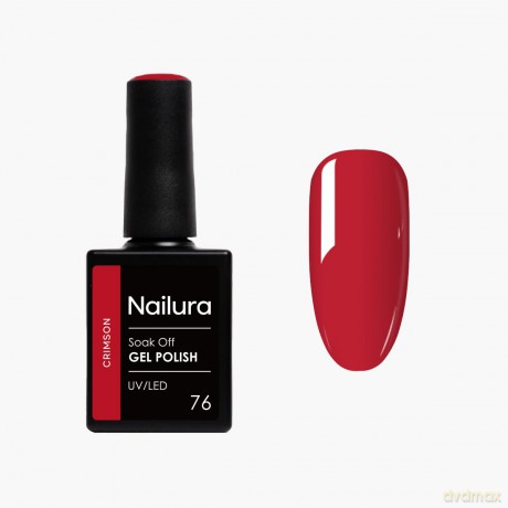 Nailura - Gel Polish 76 - Crimson - 10 ml