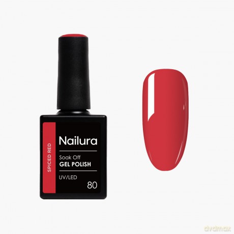 Nailura - Gel Polish 80 - Spiced Red - 10 ml