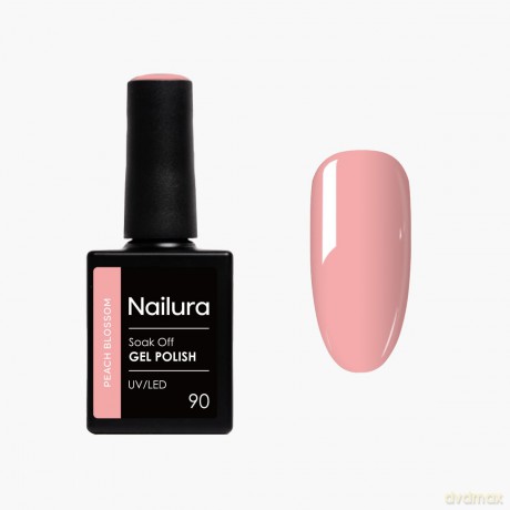 Nailura - Gel Polish 90 - Peach Blossom - Peachy Pink with a Subtle Whisper of Coral - 10 ml