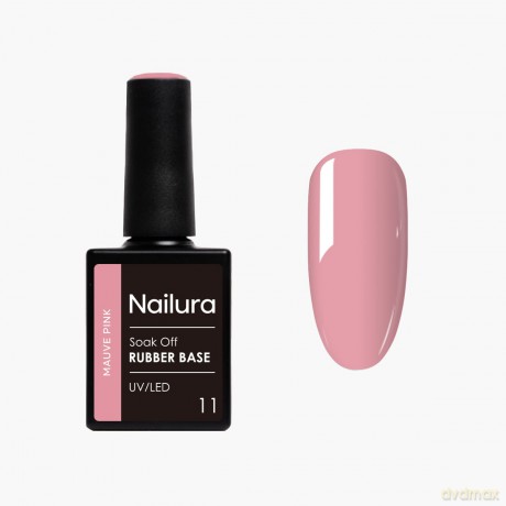 Nailura - Rubber Base 11 - Mauve Pink - 10 ml