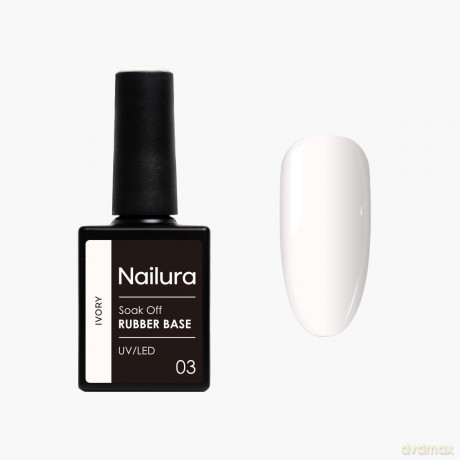 Nailura - Rubber Base 3 - Ivory - 10 ml