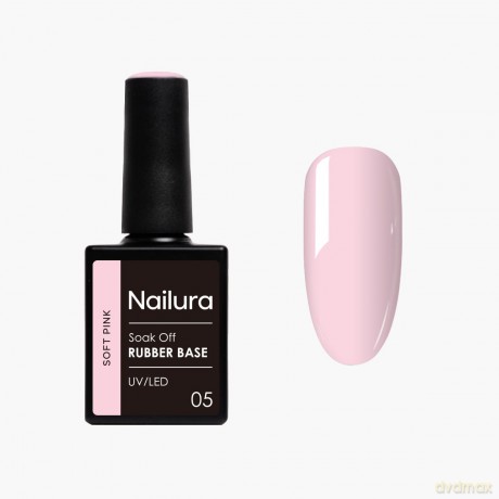 Nailura - Rubber Base 5 - Soft Pink - 10 ml