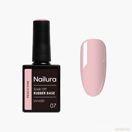 Nailura - Rubber Base 7 - Peach Pink - 10 ml