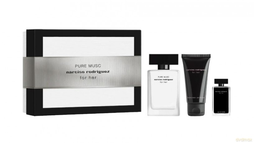 Narciso Rodriguez - Gift Set - Pure Musc EdP 50 ml + Body Lotion 50 ml + For Her EdT 7, 5 ml