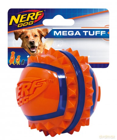 NERF - Nerf Dog Two-Tone TPR Spike Ball - Large - 9cm