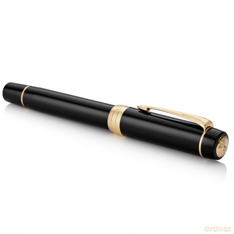 Parker - Duofold Centennial Fountain Pen - Classic Black with Gold Trim