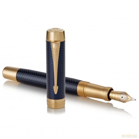 Parker - Duofold Centennial Fountain Pen - Prestige Blue Chevron - Medium