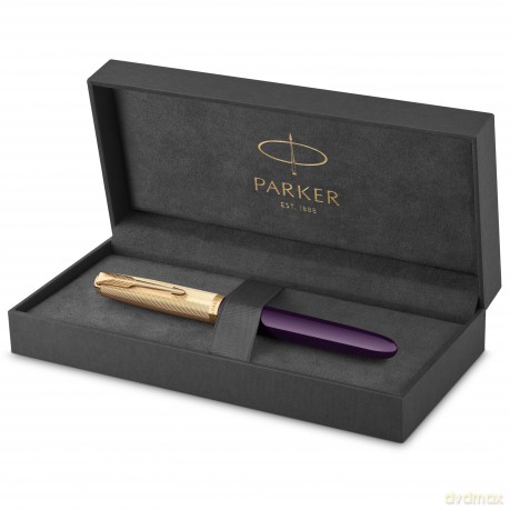 Parker - Parker 51 Fountain Pen - Deluxe Plum - Fine 18k Gold Nib