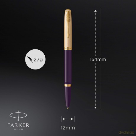 Parker - Parker 51 Fountain Pen - Deluxe Plum - Fine 18k Gold Nib