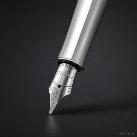 Parker - Sonnet Cisel Special Edition Fountain Pen - Palladium Finish, 18k Solid Gold Nib - Black
