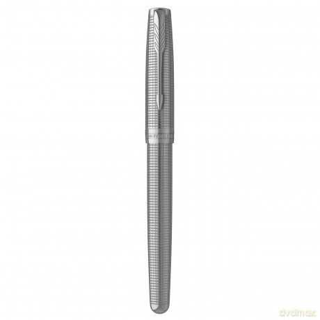 Parker - Sonnet Cisel Special Edition Fountain Pen - Palladium Finish, 18k Solid Gold Nib - Black