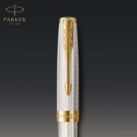 Parker - Sonnet Fountain Pen - Silver Mistral - Fine Nib 18K Gold